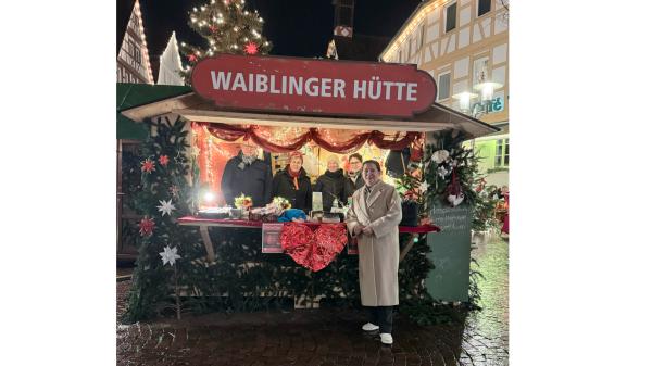 Waiblinger Hütte auf dem Weihnachtsmarkt