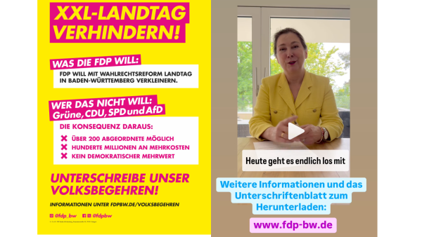 Unterschriftensammlung gegen "XXL-Landtag"