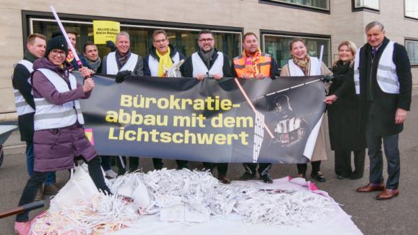  Aktion der Jungen Liberalen für mehr Bürokratieabbau