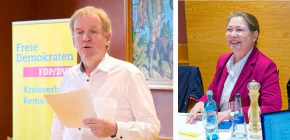 Prof. Dr. Hans-Peter Burghof und Julia Goll MdL