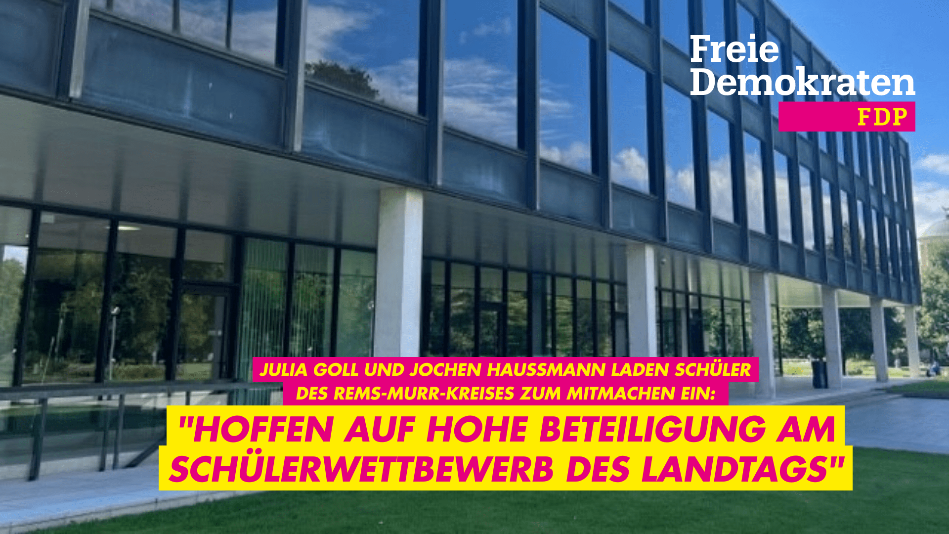 67. Schülerwettbewerb Landtag