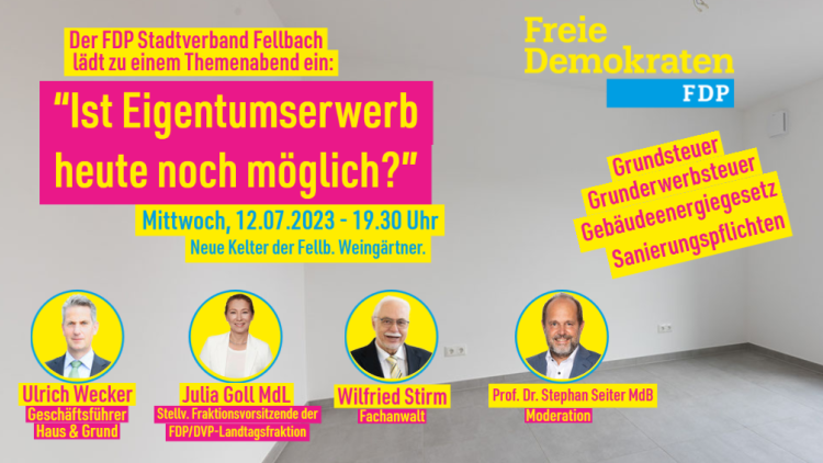Fellbach - „Ist Eigentumserwerb heute noch möglich?“