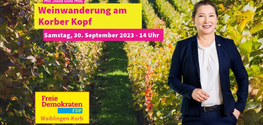 Weinwanderung mit Julia Goll MdL