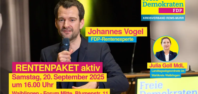 Johannes Vogel kommt nach Waiblingen