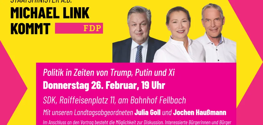 Gesprächsabend mit Michael Link, Staatsminister a. D. in Fellbach